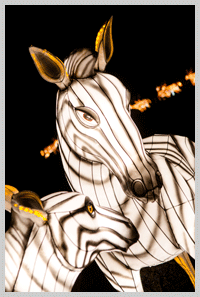 zebra lantern at longleat festival of light